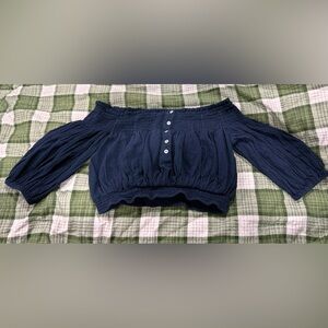 Free People off the Shoulder Smocked Top size S